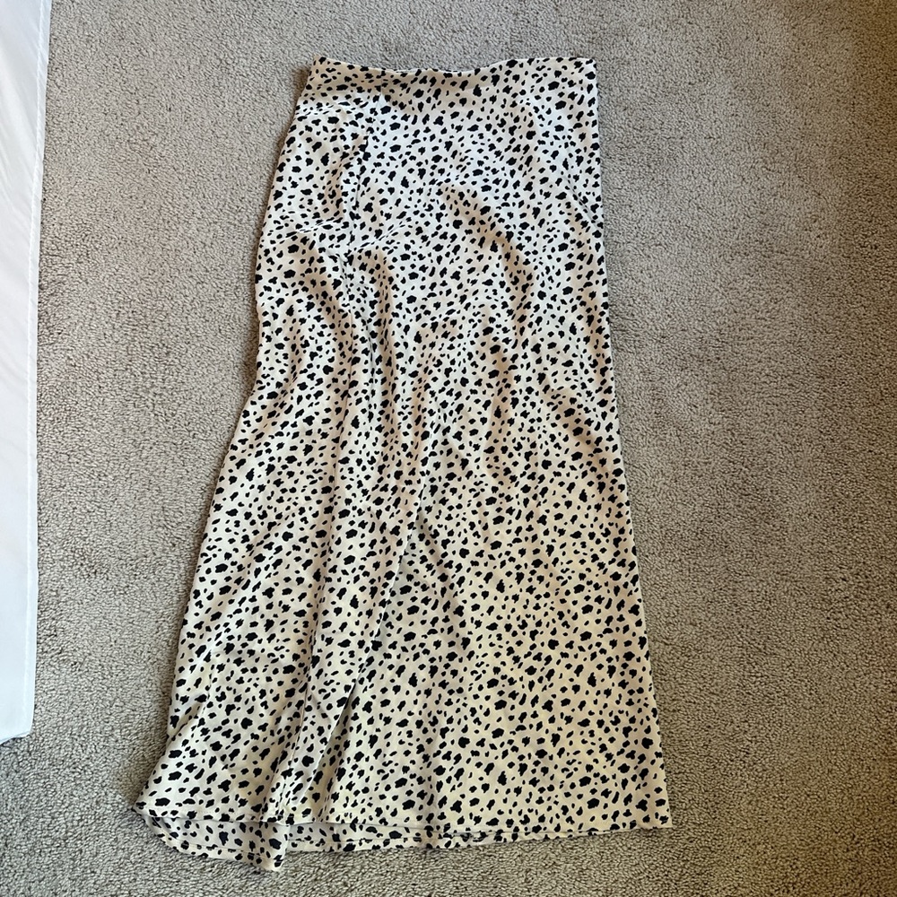 Leopard print maxi skirt